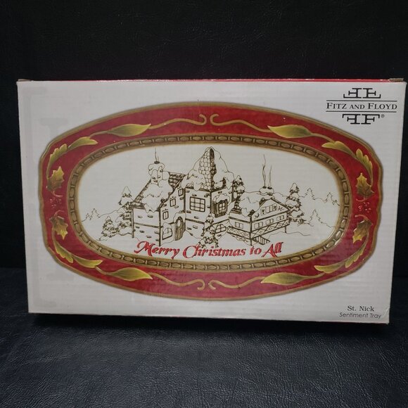 Fitz and Floyd St. Nick Sentiment Tray - Picture 10 of 10